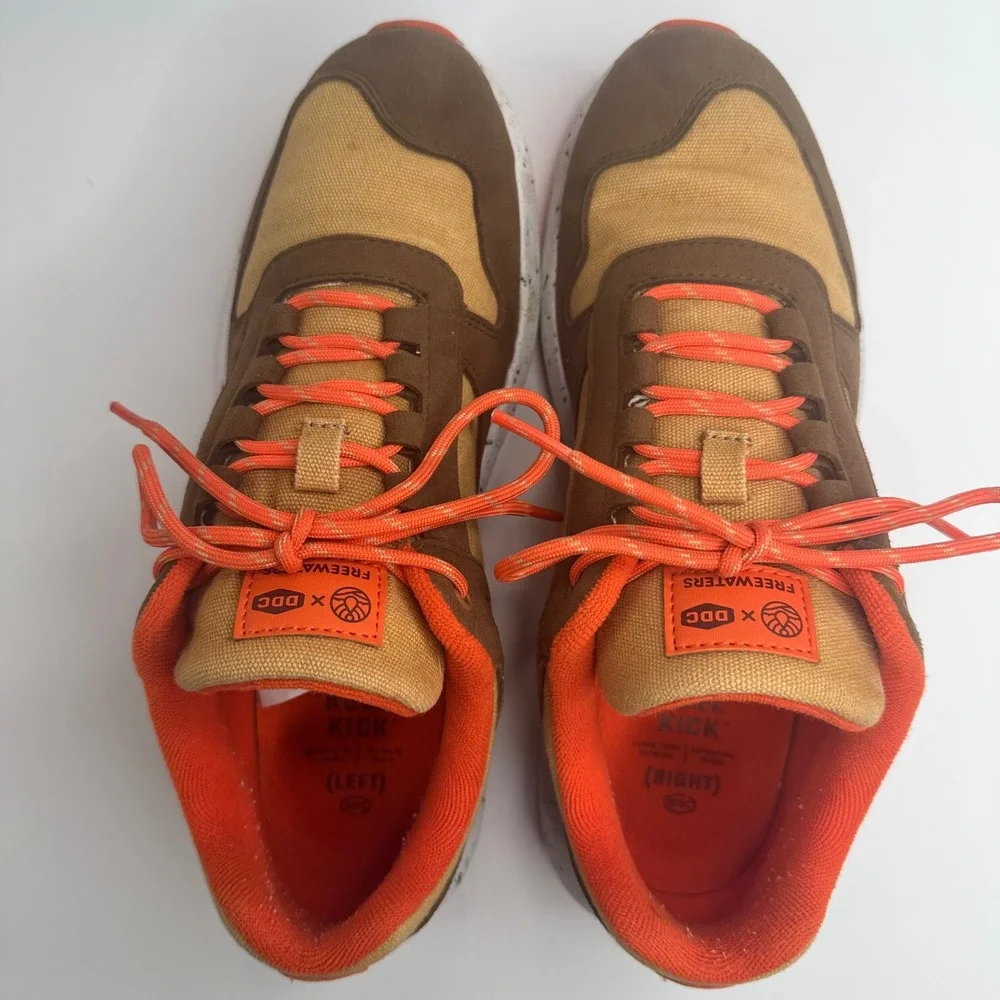 Freewaters x Draplin Design Co DDC-299 Kool Kick Mens 9 Brown Orange Sneakers